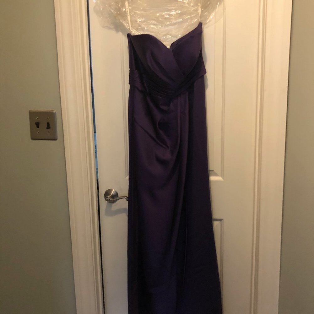 Strapless Bari Jay bridesmaid dress style 548